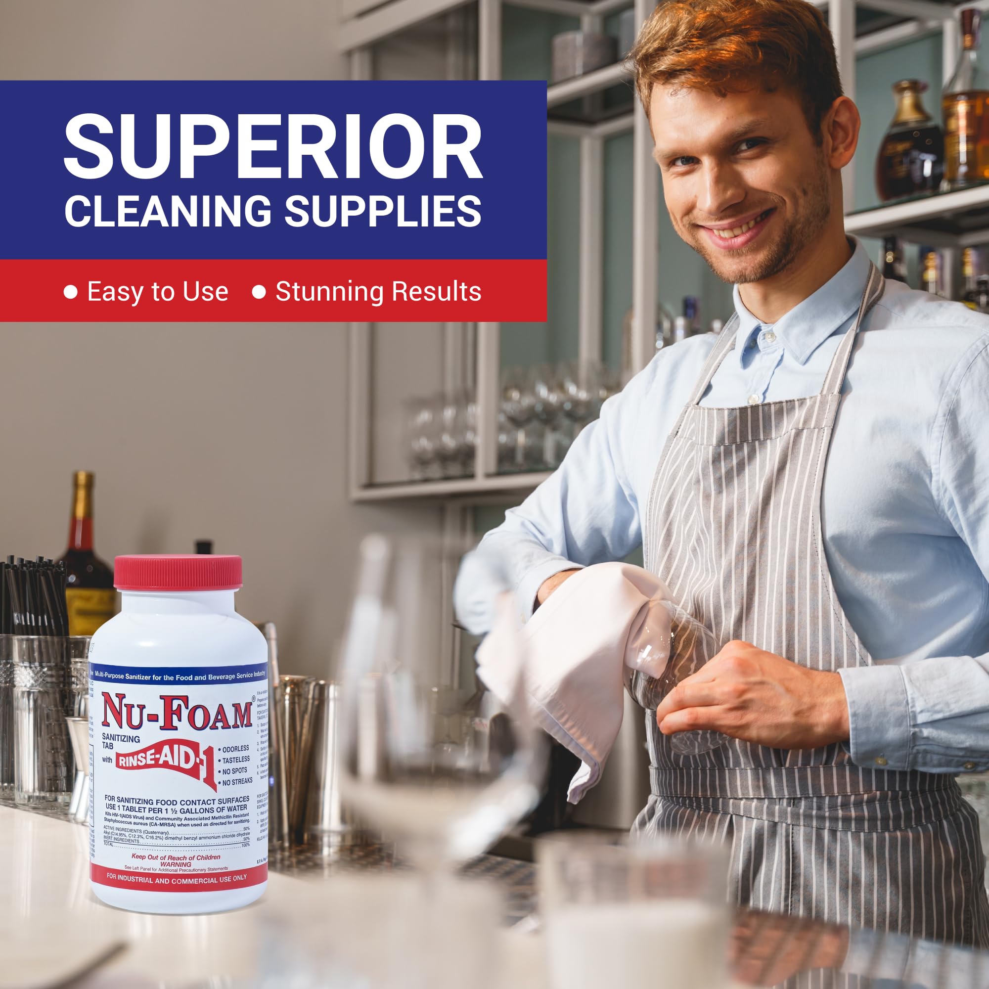 Amazon.com: Nu-Foam Sanitizing Tablets for Bar Glassware – EPA